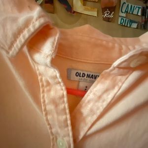 Peach old navy button up